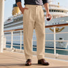 Pantaloni da Completo Eleganti Dritti e Ampi a Profilo Sottile