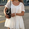 Lace White Dress Women's A-line Skirt