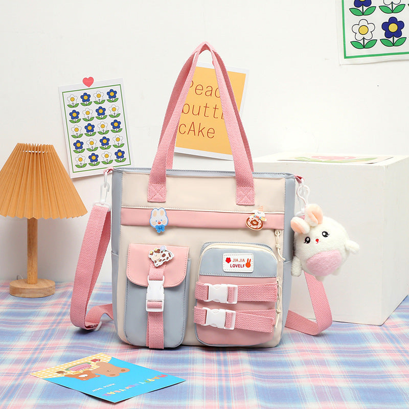 Elementary School Students' One Shoulder Art Bag, Boys' And Girls' Study Bag