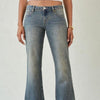 Jeans Bootcut Lavati Effetto Usurato Slim-fit Stile Vintage