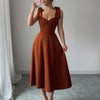 Lace-up Waist-cinching Maxi Dress