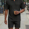 Polo da uomo, casual, a maniche corte, pantaloncini sportivi