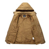 Men's Fleece Padded Jacket Mid-length Hooded Jacket