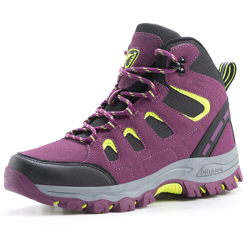 Couple's High-top Breathable Waterproof Non-slip Camping Leisure Mountaineering Shoes