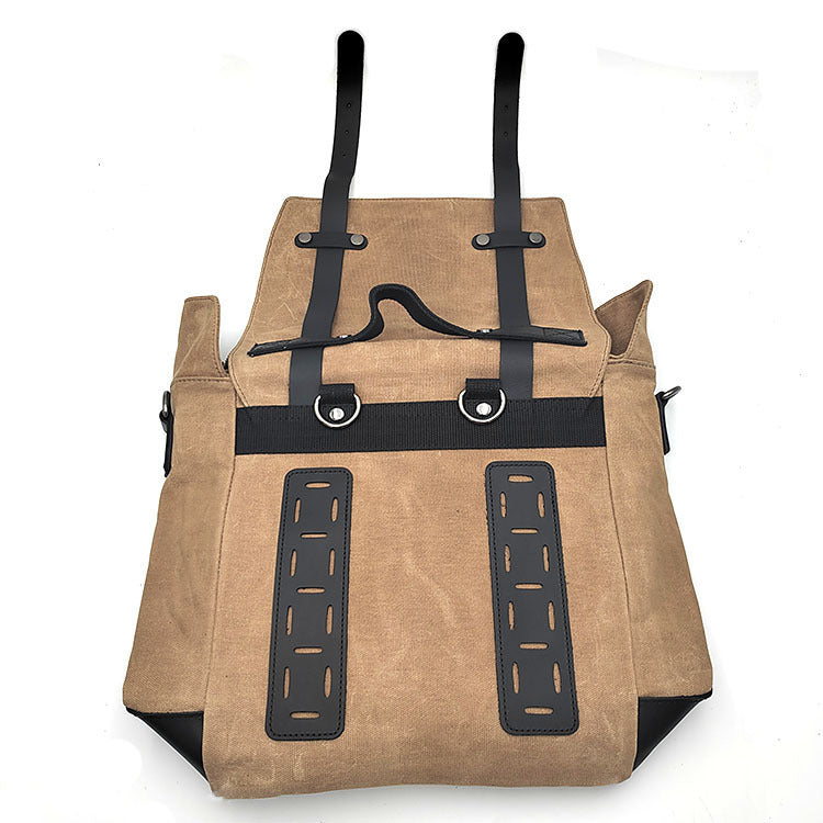 Borsa laterale per moto in tela spessa, impermeabile e di grande capacità