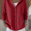 Maglione con cappuccio e bottoni Ins, moda autunno e inverno, cardigan lavorato a maglia casual, top a maniche lunghe da donna