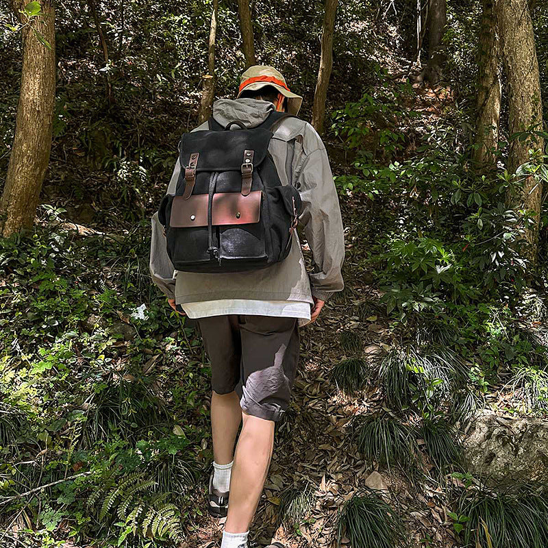 Fashion Personality Canvas Men's Backpack