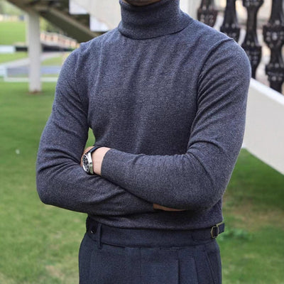 Autumn And Winter Turtleneck Cotton Sweater Male Long Sleeves Inner Wear Men's Knitwear
