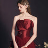 Vestito lungo rosso tubino da donna resistente