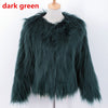 Women's Short Long Sleeve Plus Size Fur Coat