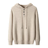 Men's American-style Warm High-grade Button Hoodie Sweater