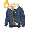 Thickened Men's Sports Fitness Casual Jacquard Hooded Jacket