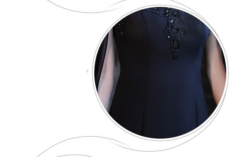Abito da Sera Nero per Donna con un Tocco di Lusso