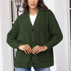 V-neck Loose Button Pocket Cardigan Cross-border Sweater