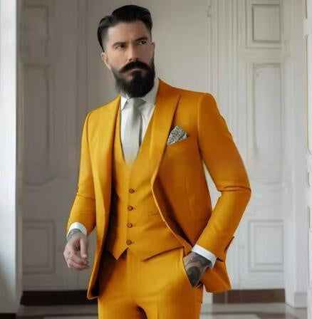 Completo da Uomo Slim Fit Tinta Unita