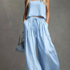Womens Two-piece Set Loose-fitting Vest And Wide-leg Pants