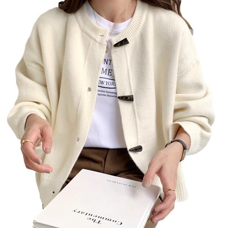 Gray Loose Knitted Women's Chanel Style Top