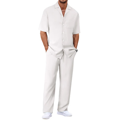 Abito casual alla moda con bavero e maniche corte