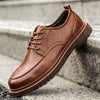 Tooling Casual Leather Shoes All-matching British Leather Shoes