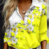 New Womens Delicate Floral Print Long Sleeve Shirt