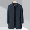 Mid-length Cotton-padded Coat Men's Fleece-lined Windproof Coat