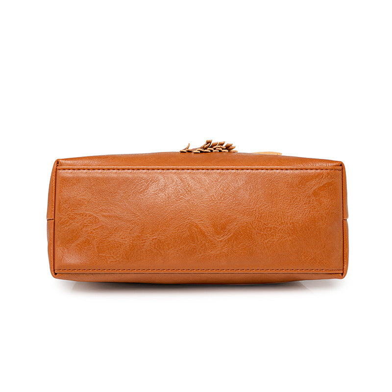 Borsa a secchiello retrò da donna per il tempo libero, borsa a tracolla