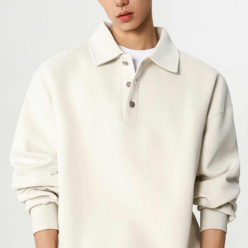 Spring New Heavy Pu Handsome Loose Casual Polo Collar Coat
