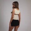 Canotta in maglia a righe stile Chanel, top estivo da donna, capospalla snellente, maglietta intima senza maniche