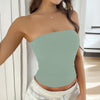 Top a tubino in maglia senza schienale sexy Y2g in tinta unita per donna