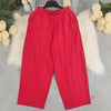 Temperament Pure Color Cotton And Linen Casual Trousers Harem Pants