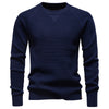 Round Neck Fashion Solid Color Sweater Men's High Quality Business Casual Knitted Men's Sweater