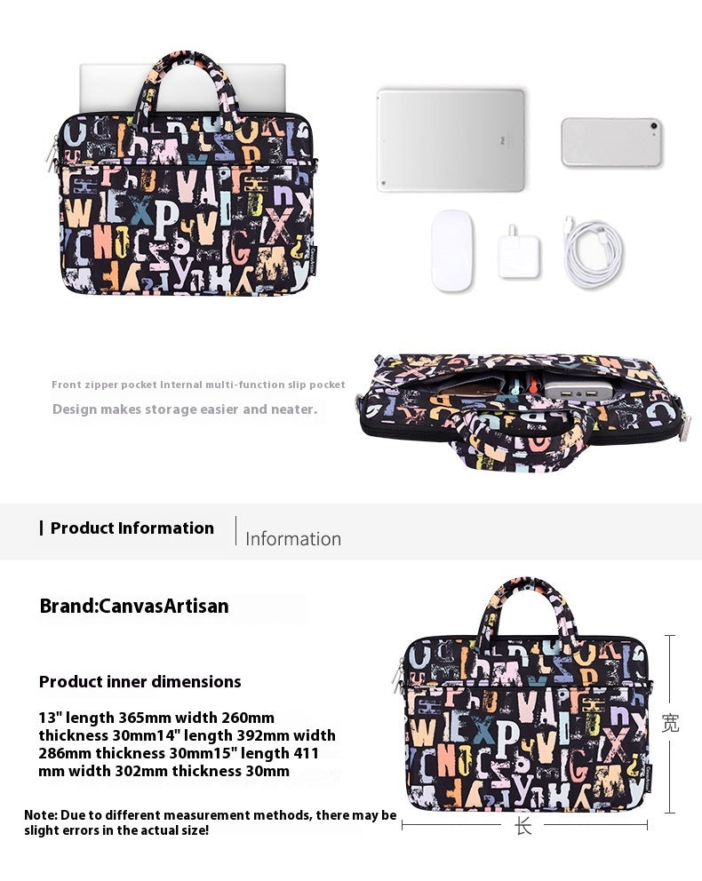 Portable Home Simple Printing Laptop Tablet PC Bag