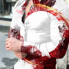 European And American Mens Printed Shirt Cardigan Longsleeved Shirt