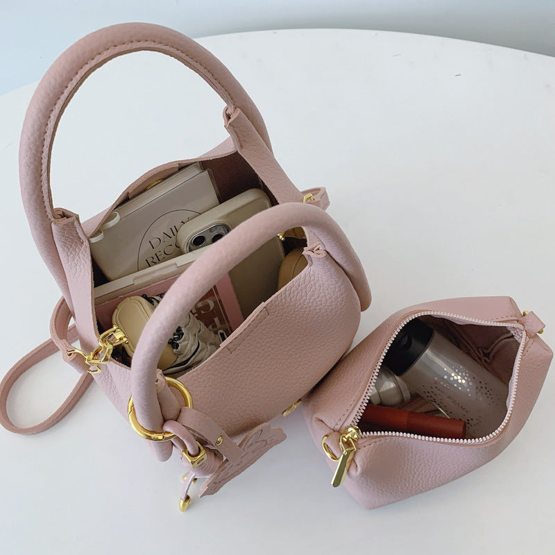 Cat Cute One-shoulder Portable Cross Body Bucket Bag