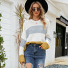 Women's Short Casual Striped Loose Pullover