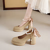 Mary Jane Shoes Women's Preppy Style Chunky Heel Pearl All-match