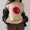 Women's Round Neck Sweater Loose-fitting Long Sleeve Sweater
