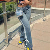 High Waist Loose All-matching Straight Design Sense Mop Pants