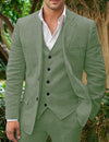 Abito in Lino Uomo Business Casual Abito da Sposo Banchetto