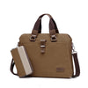 Men's Business Casual Oxford Cloth Handheld One Shoulder Canvas Briefcase