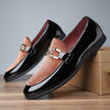 Men's Glossy Pointed British Style Frosted Suede Business Casual Leather Shoes