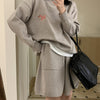 Casual Sports Knitted Sweater Shorts Suit