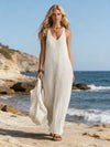 Beach Vacation Strap Knit Maxi Dress