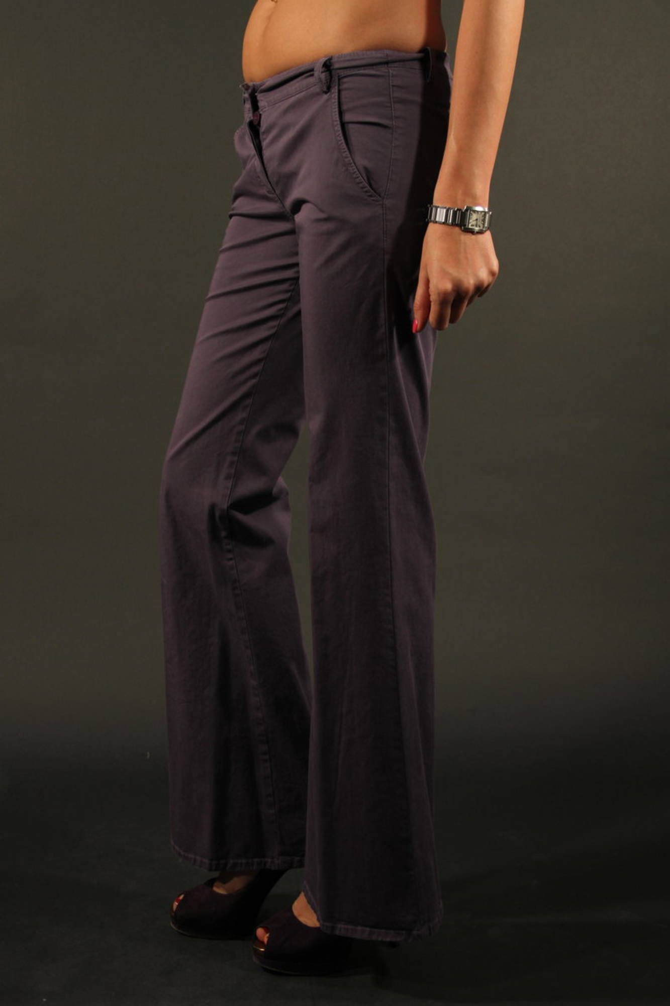 "DENNY ROSE PANTALONE DONNA VIOLA"