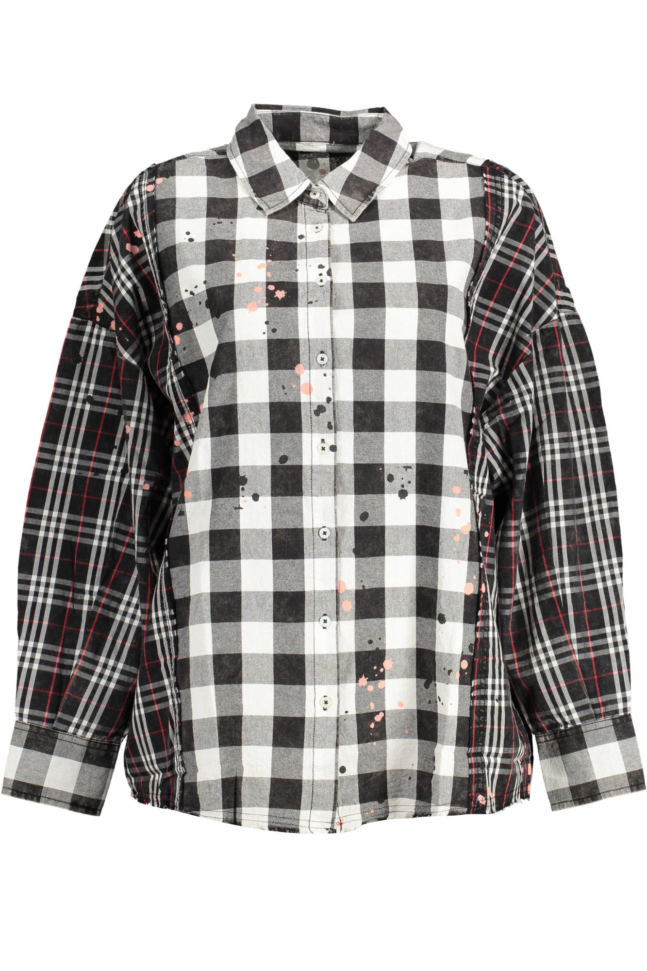 "DESIGUAL CAMICIA MANICHE LUNGHE DONNA NERO"