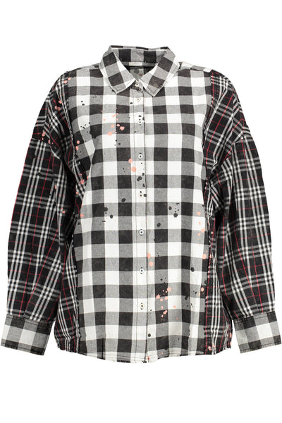 "DESIGUAL CAMICIA MANICHE LUNGHE DONNA NERO"