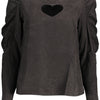 "DESIGUAL CAMICIA MANICHE LUNGHE DONNA NERO"
