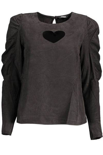 "DESIGUAL CAMICIA MANICHE LUNGHE DONNA NERO"