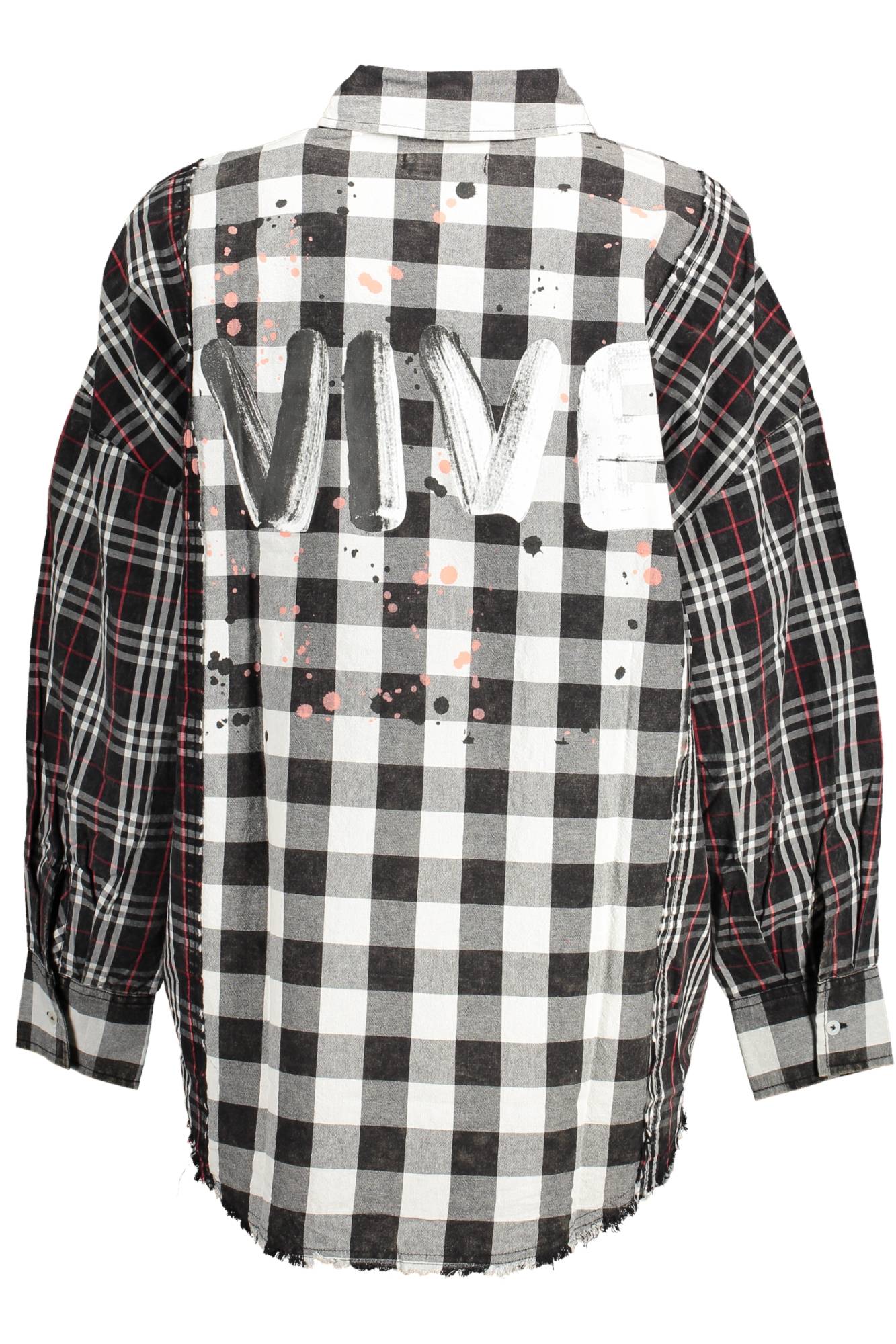"DESIGUAL CAMICIA MANICHE LUNGHE DONNA NERO"