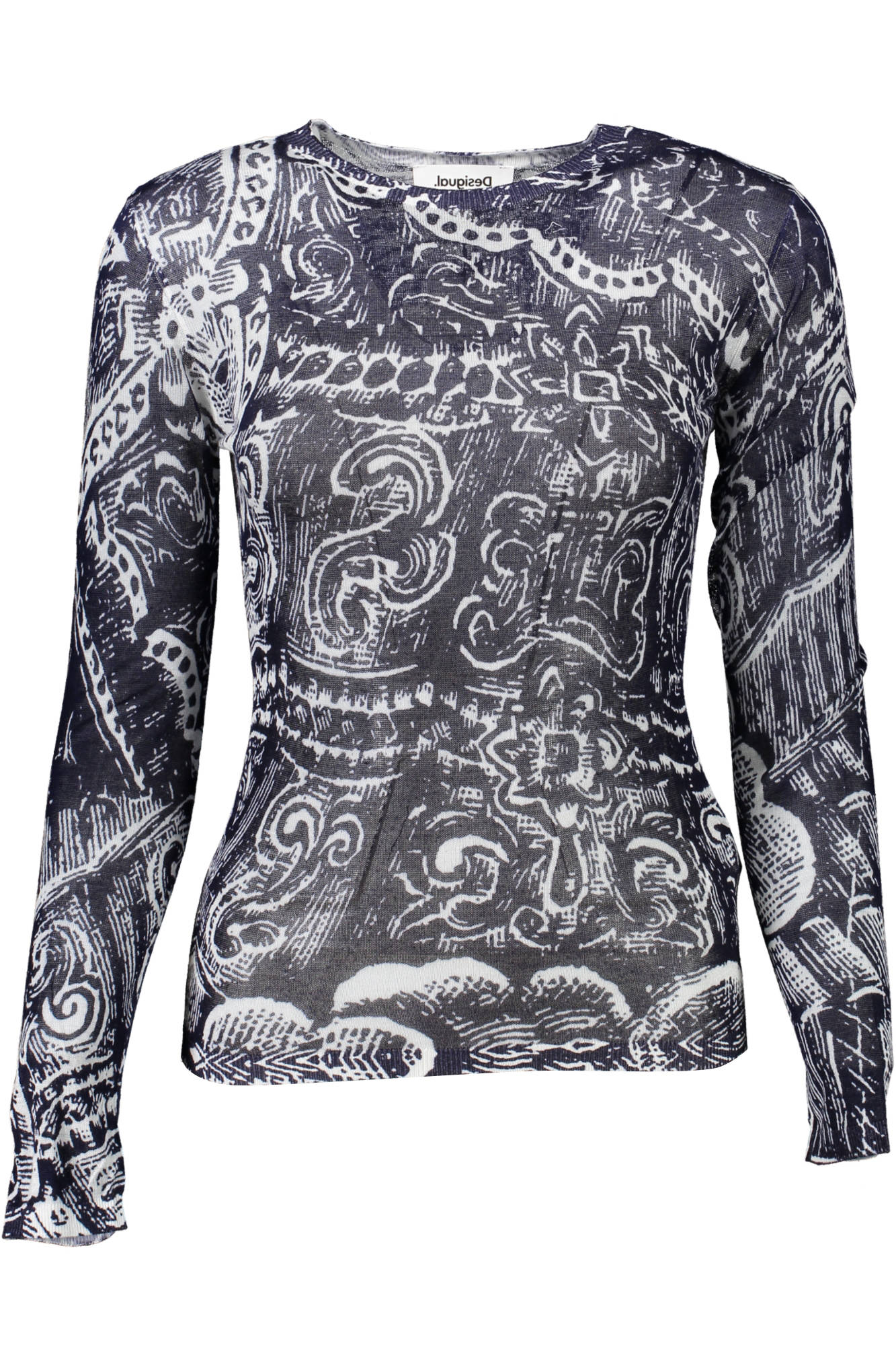 "DESIGUAL MAGLIA DONNA BLU"